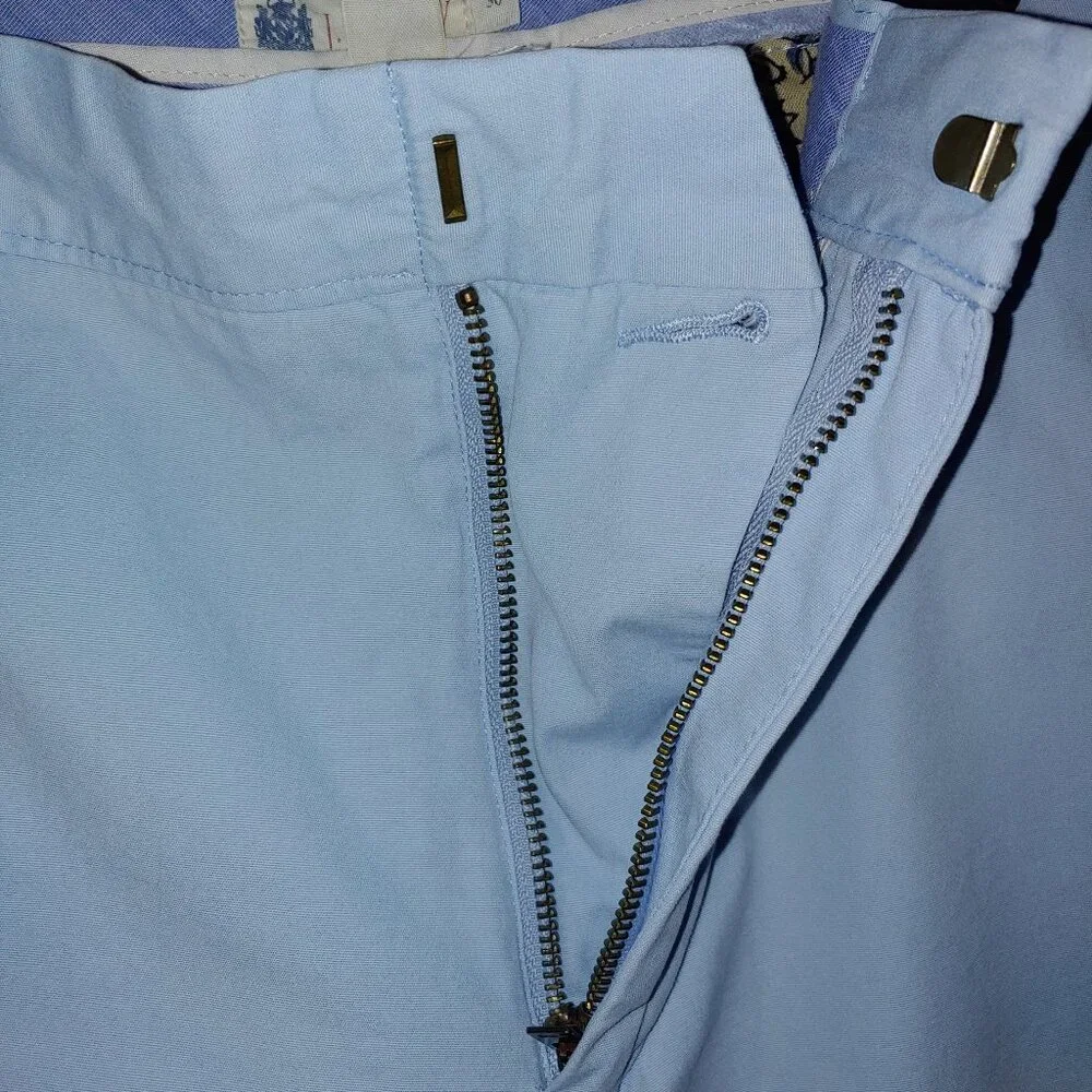 J.Crew Chino Shorts Flat Front Size 36 Blue